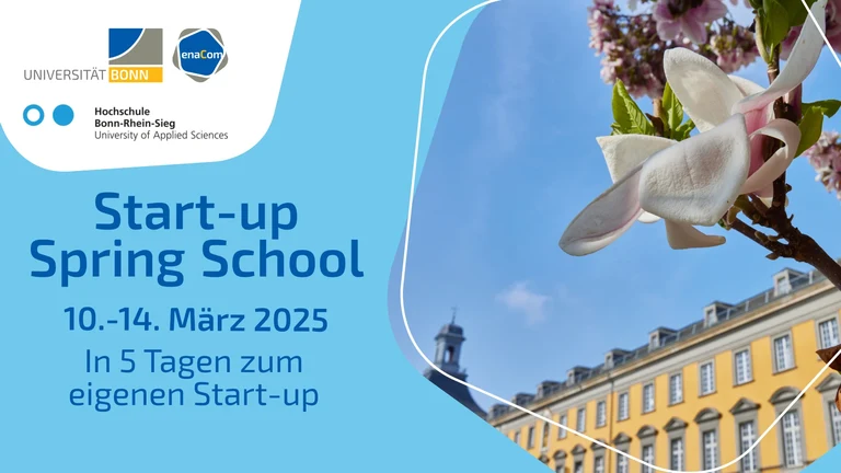 Flyer der Start-up Spring School vom Transfer Center enaCom