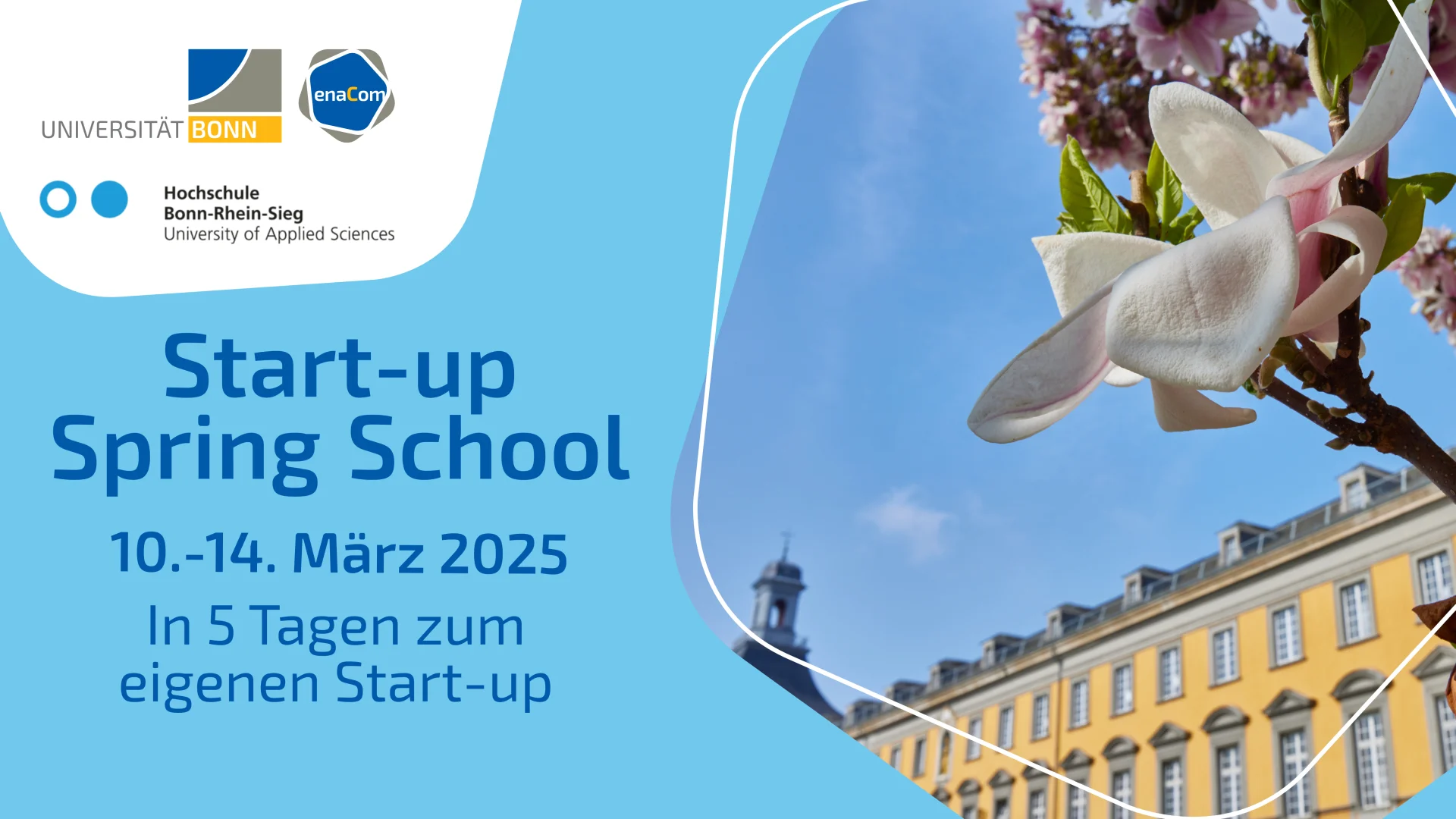 Flyer der Start-up Spring School vom Transfer Center enaCom