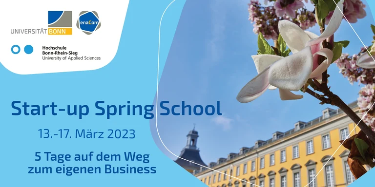 Flyer der Start-up Spring School vom Transfer Center enaCom
