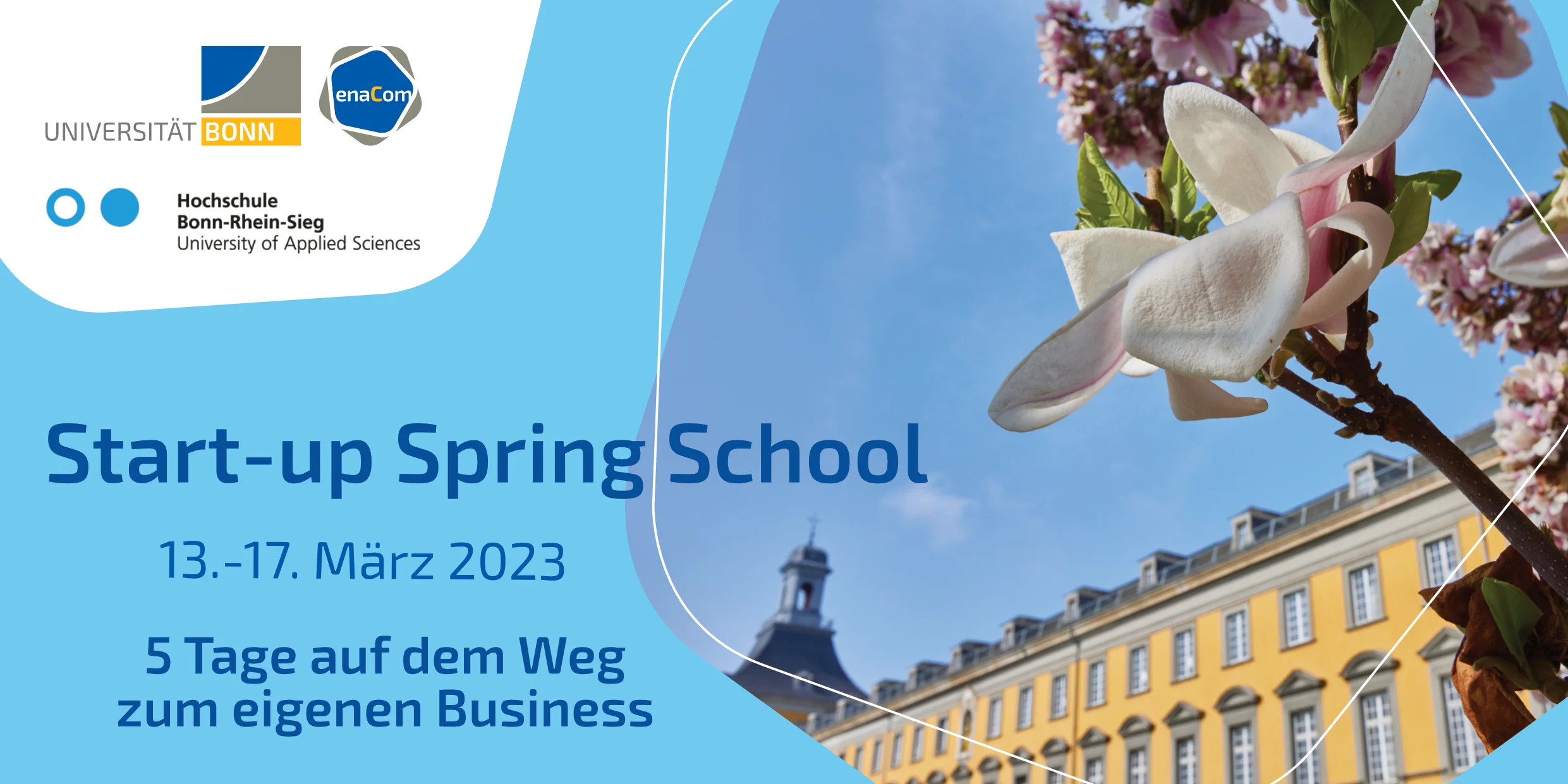 Flyer der Start-up Spring School vom Transfer Center enaCom