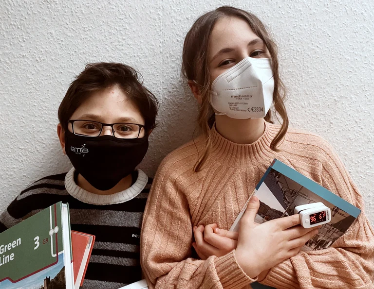 Leona Gemmel (14) und Jonathan Gemmel (12)