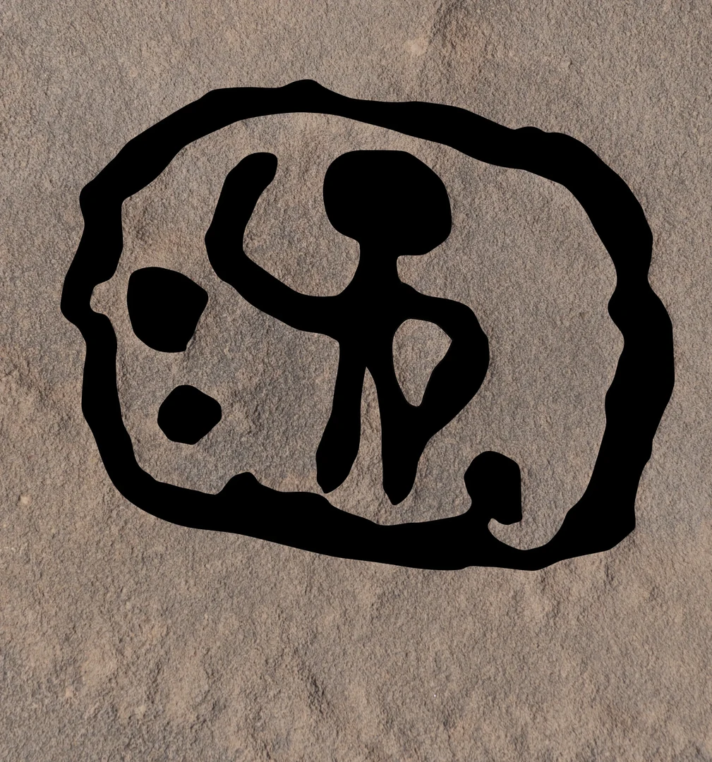 Martialisches Unterwerfungsbild (Zeichnung):