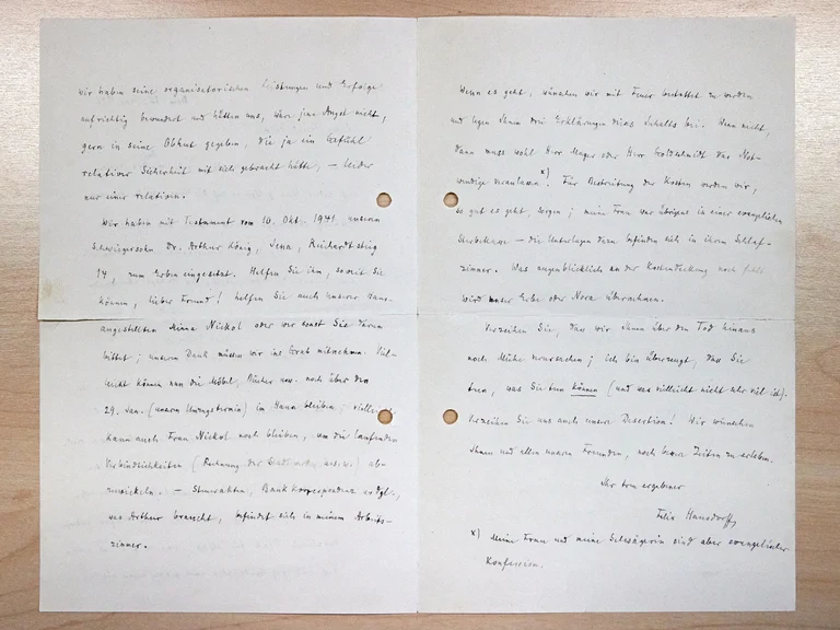 Der Abschiedsbrief Hausdorffs