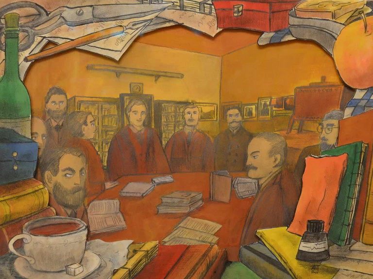 Anna Thinius hat u. a. Fotografien für diese Ausstellung künstlerisch weiter verarbeitet