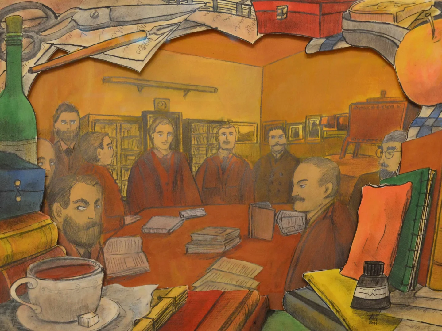 Anna Thinius hat u. a. Fotografien für diese Ausstellung künstlerisch weiter verarbeitet