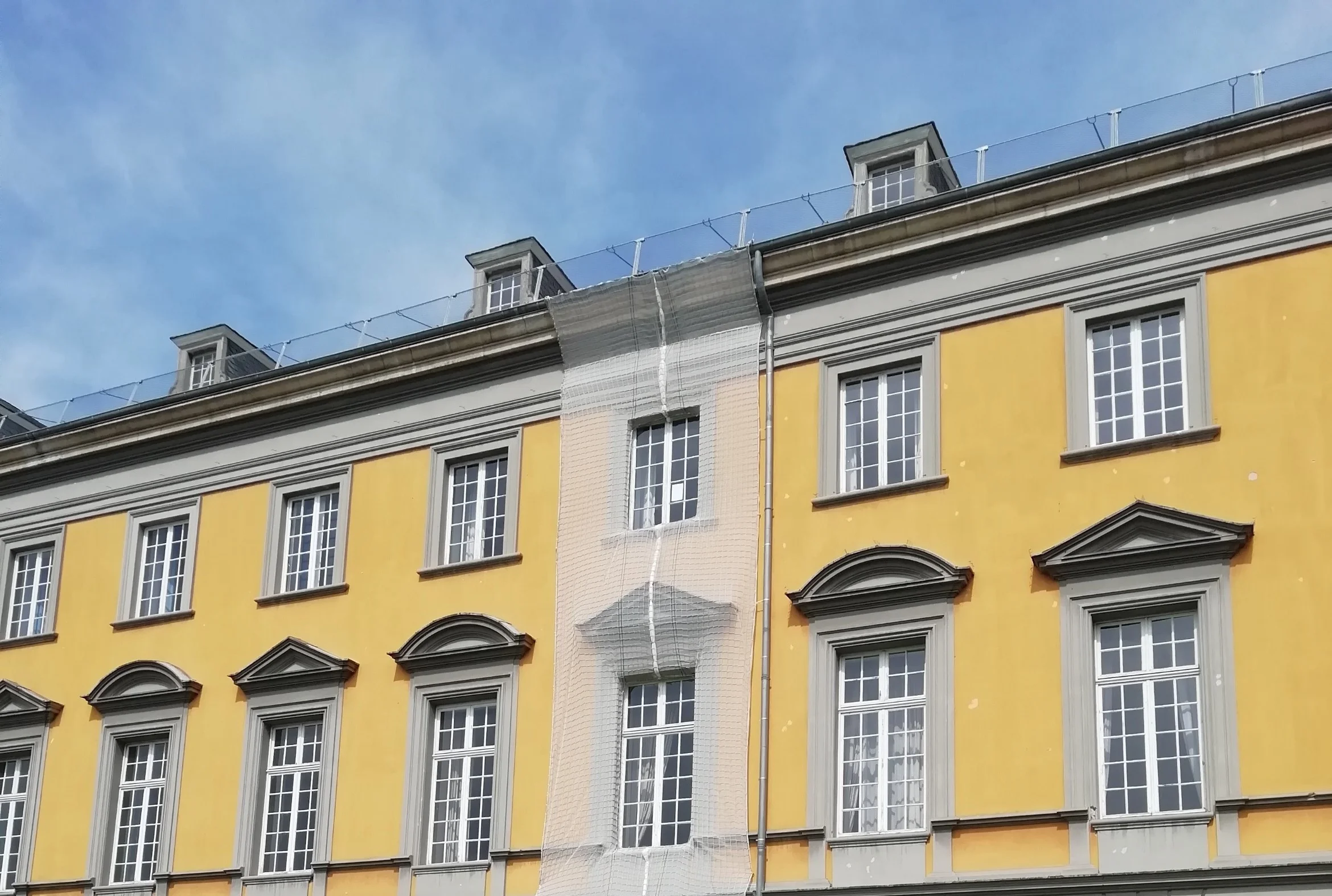 Testfläche der Einnetzung des Hauptgebäudes der Universität Bonn.