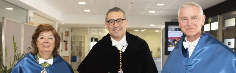 Rektor José Luján von der Universität Murcia (Mitte)