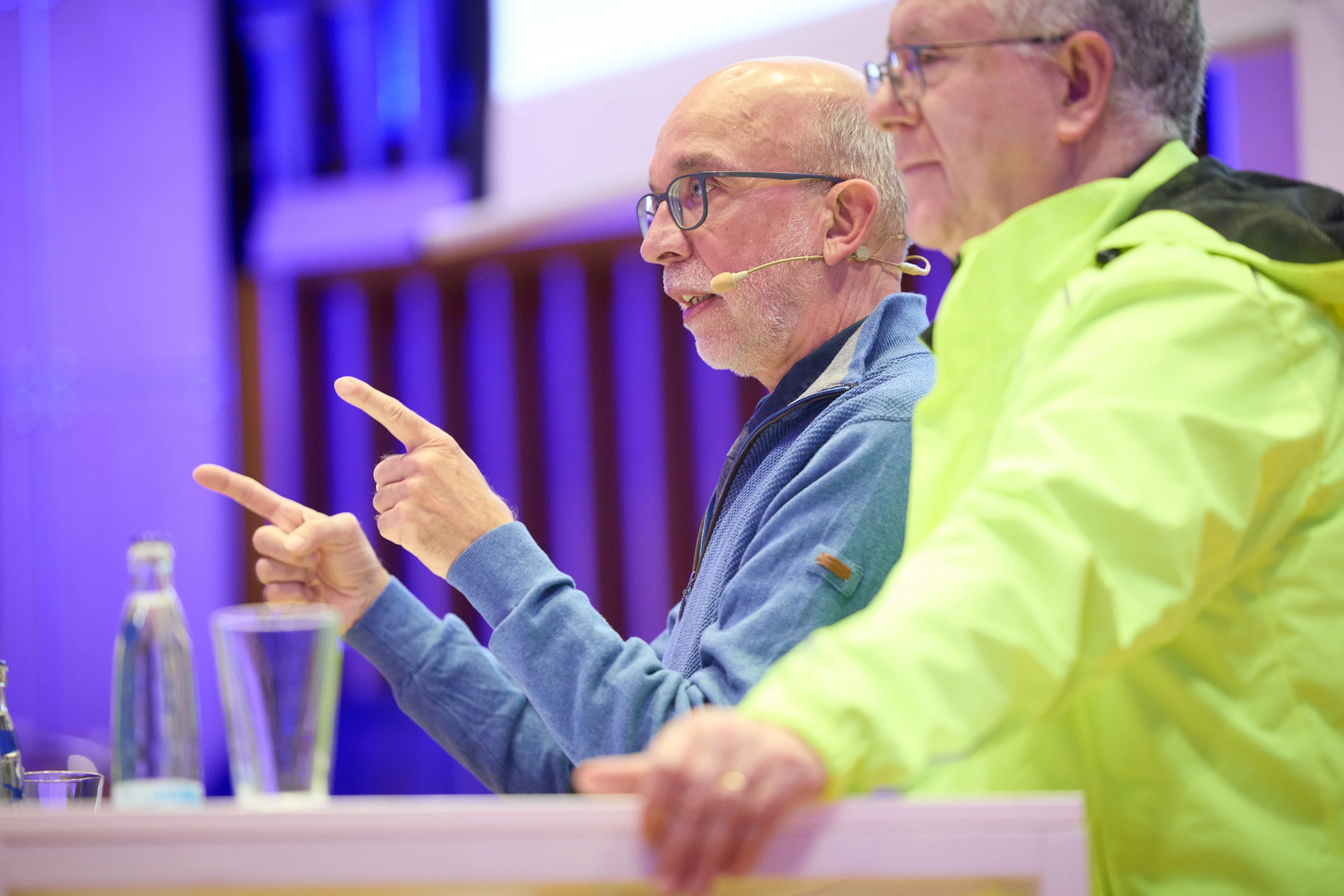 Prof. Dr. Andreas Hense beantwortet eine Frage aus dem Publikum: Regen lässt sich nicht künstlich erzeugen!