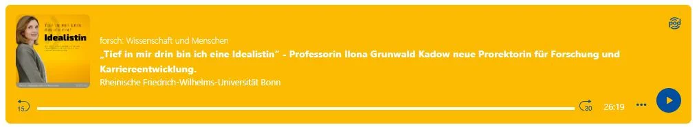 Podcast Player, Bild Links Grunwald