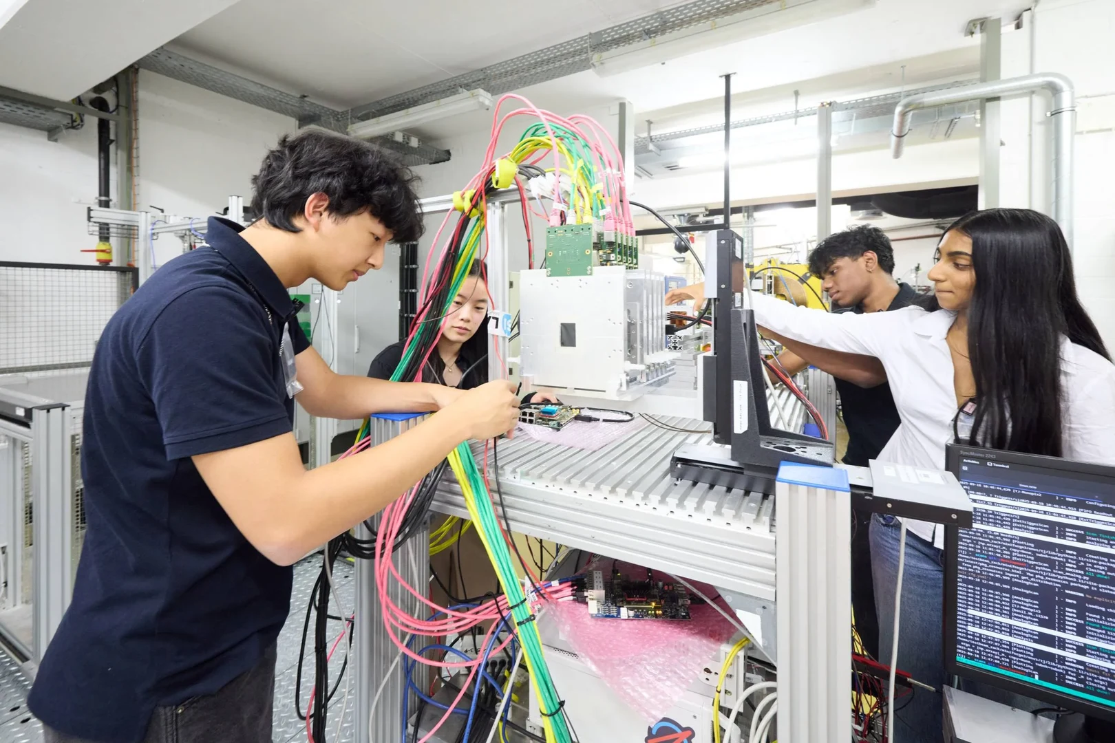 Team Xtreme an der Beamline.