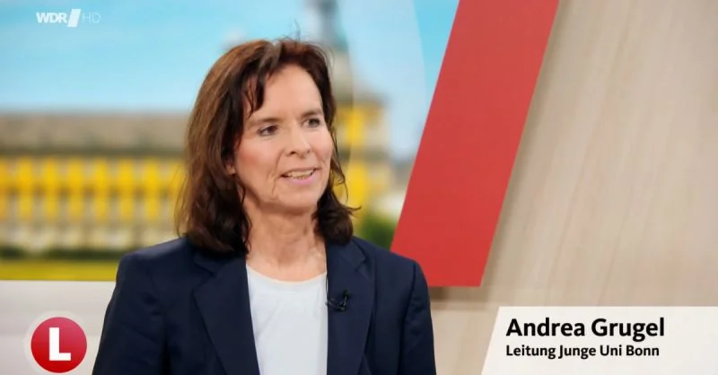 Junge Uni-Leiterin Dr. Andrea Grugel zu Gast bei der WDR Lokalzeit