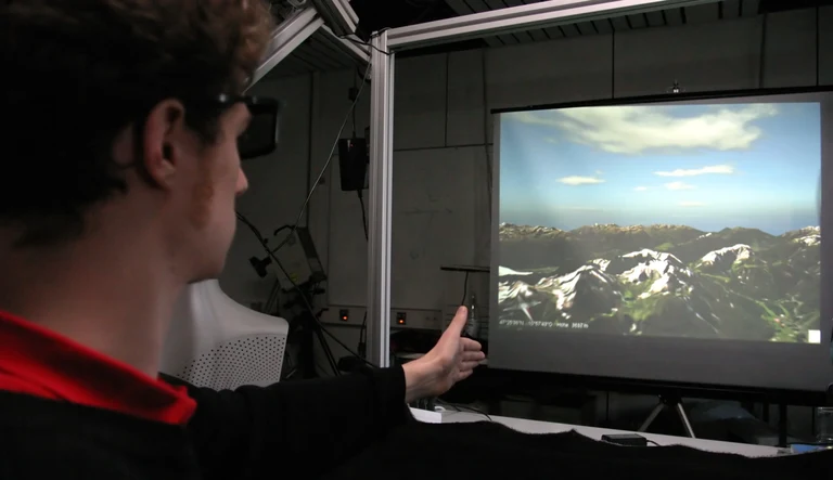 Bild Flugzeugsteuerung per Fingerzeig