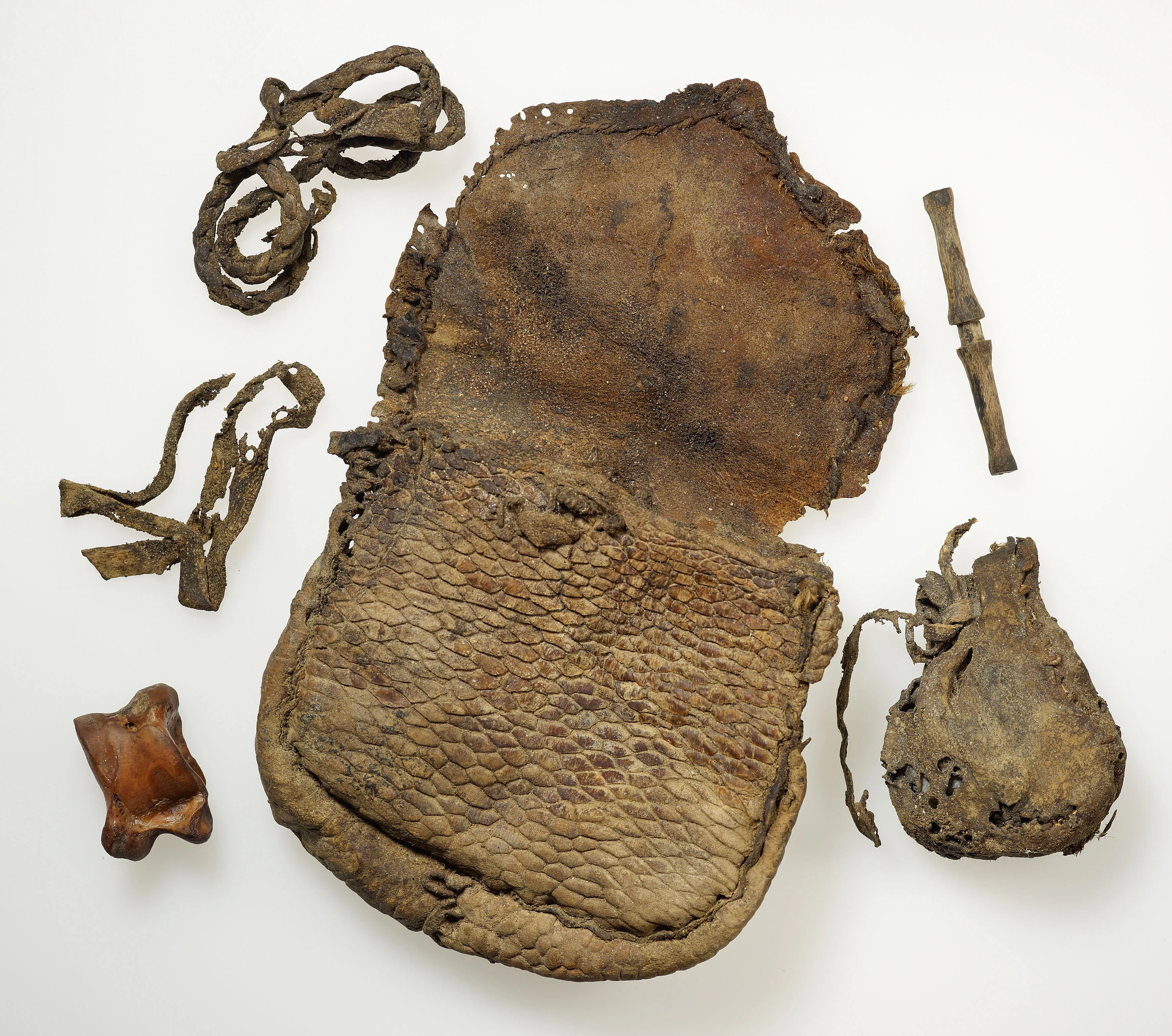 Ledertäschchen vom Schlangenkopffisch: