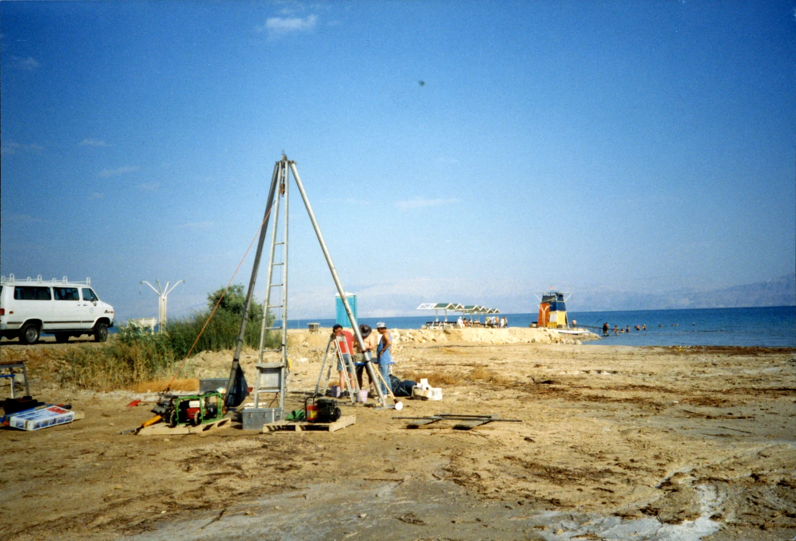 Bohrung am Westufer des Toten Meers: