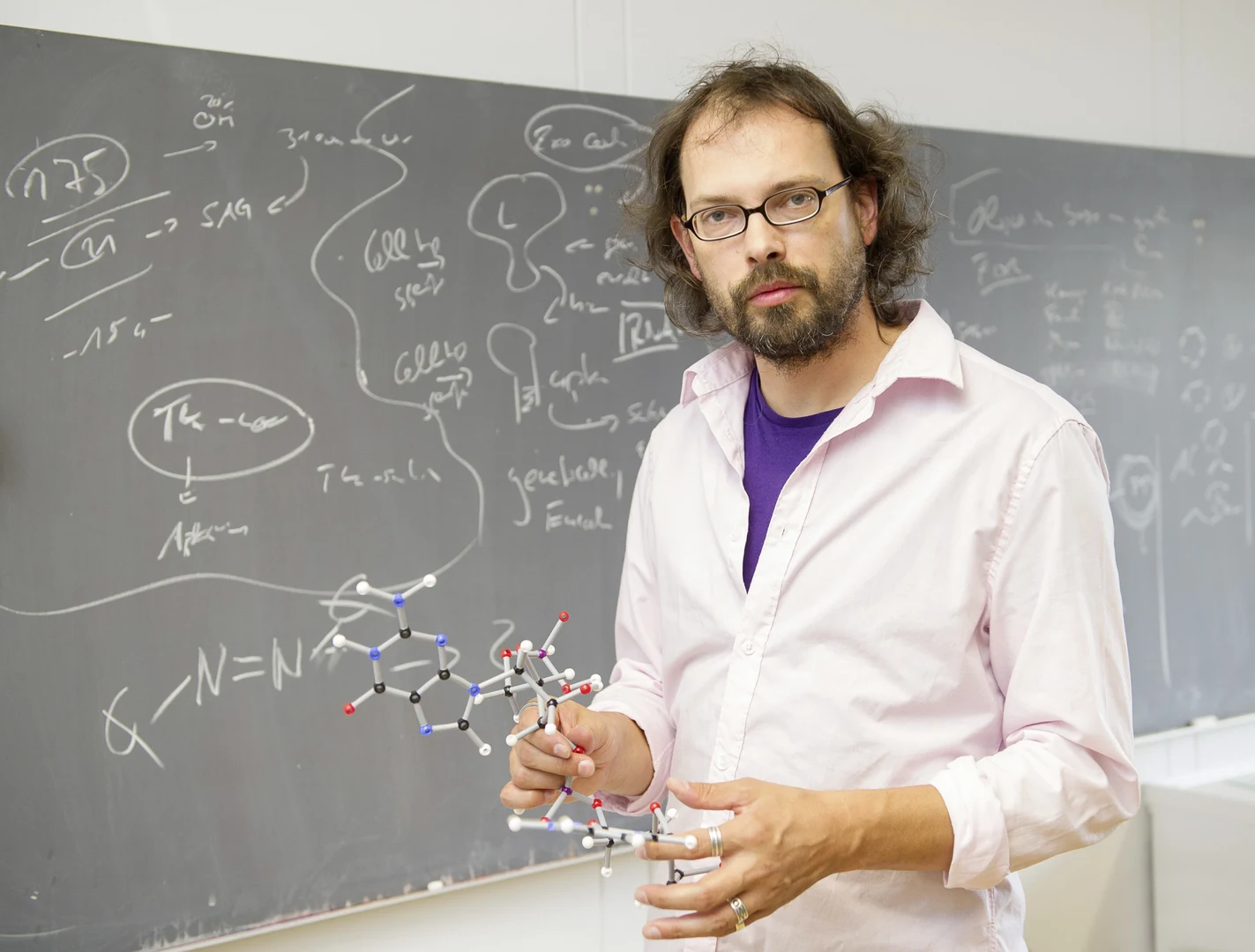 Prof. Dr. Günter Mayer an der Tafel,