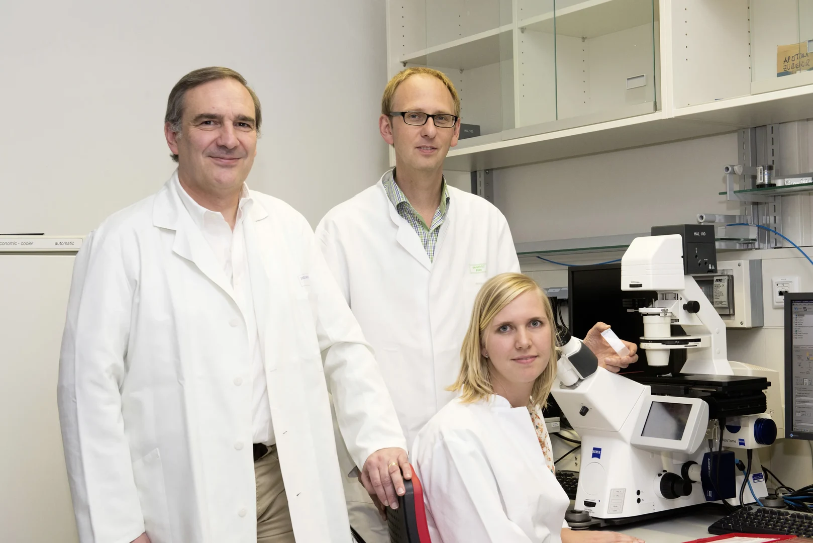 Sehen lebenden Zellen bei der Teilung zu: