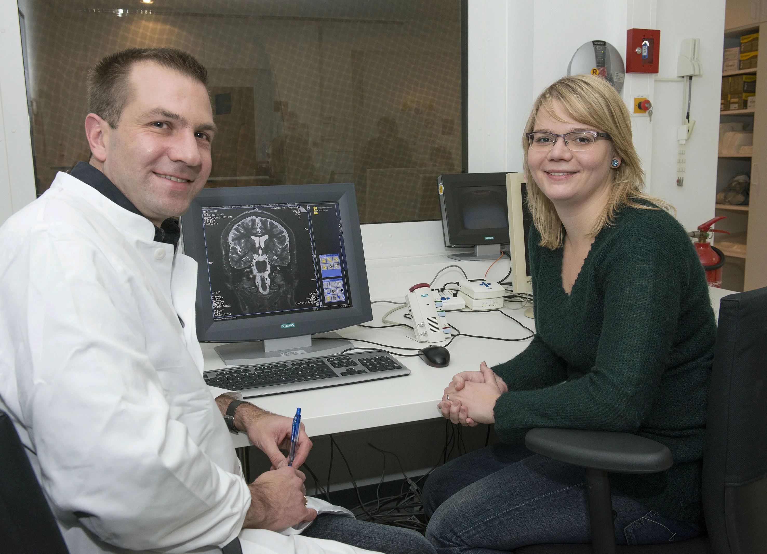 Bei der Auswertung eines Hirnscans: