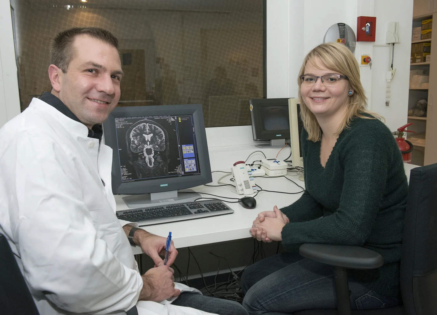 Bei der Auswertung eines Hirnscans: