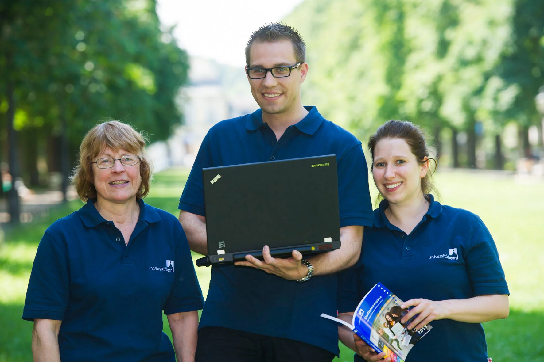 Freuen sich auf Fragen der Abiturienten: