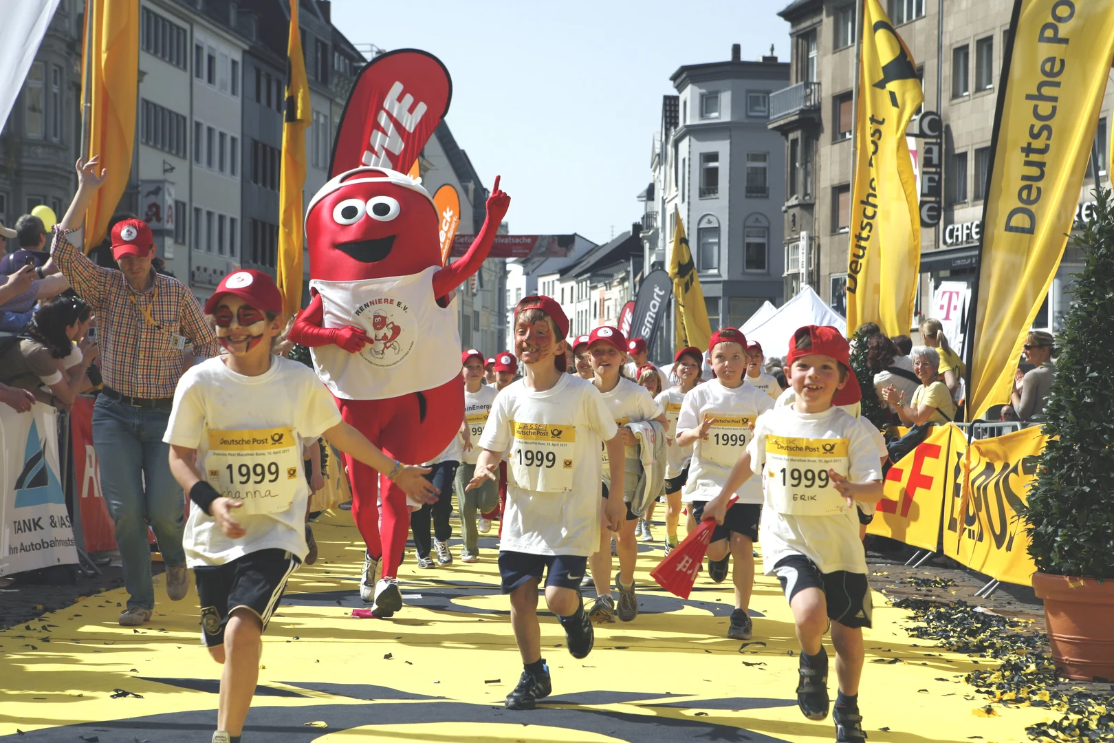 Maskottchen im Einsatz: