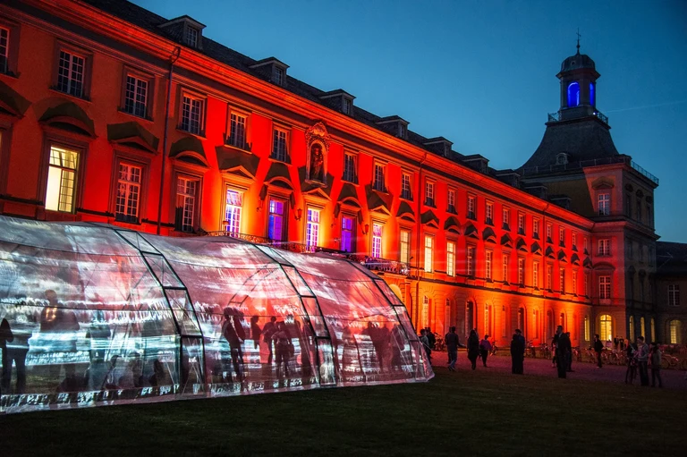 Lichtinstallation bei der Wissenschaftsnacht