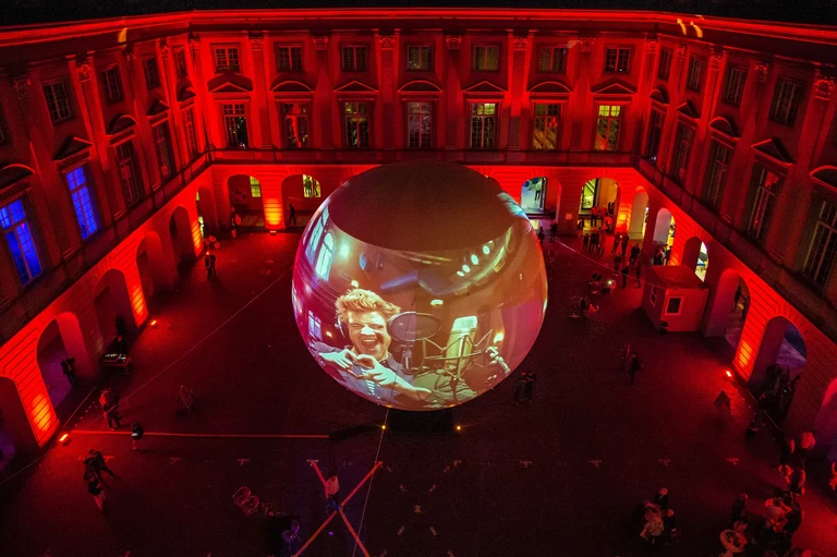 Lichtinstallation bei der Wissenschaftsnacht
