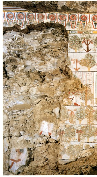 Zustand der Wand im Grab des Sobekhotep um 1985