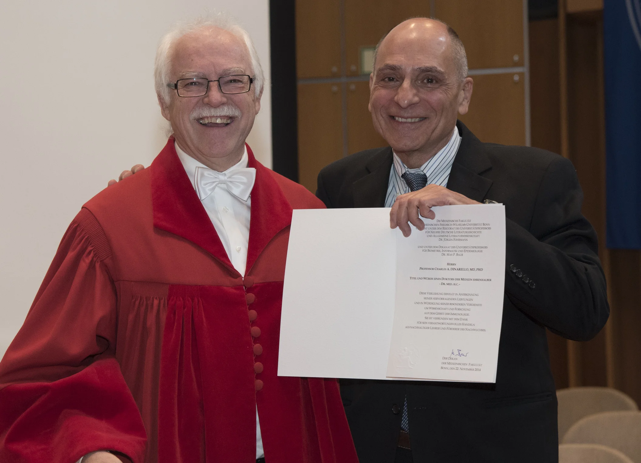 Verleihung der Ehrendoktorwürde: