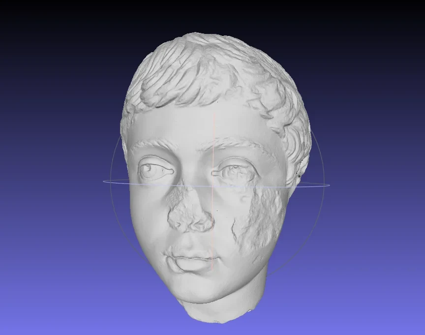 Antike Plastik im 3D-Scan