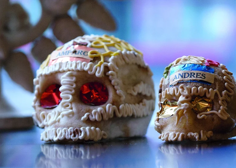 Totenschädel aus Zuckerguss.