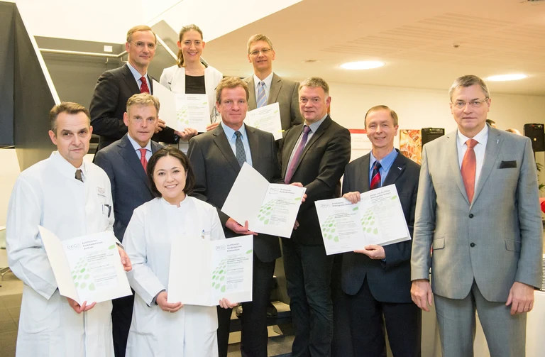 Feierliche Zertifikats-Übergabe der Deutschen Krebsgesellschaft (DKG):