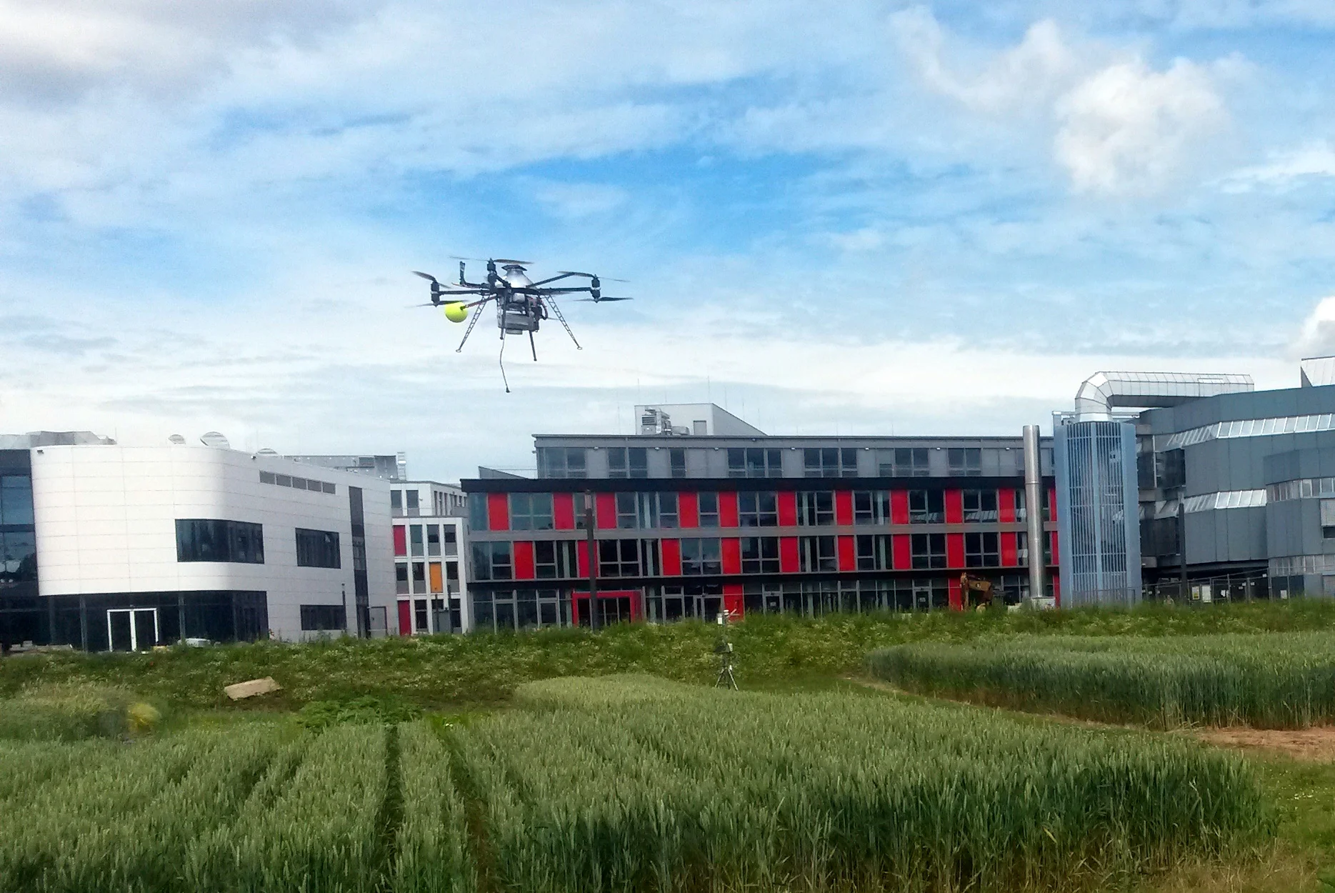 Die Drohne in Aktion: