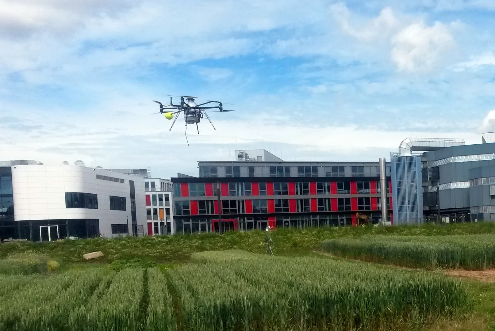 Die Drohne in Aktion: