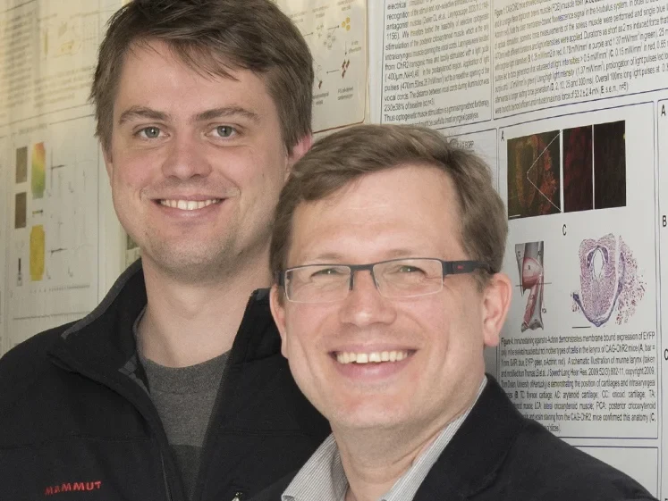 Dr. med. Tobias Brügmann (links) und Jun.-Prof. Dr. med. Philipp Sasse (rechts)