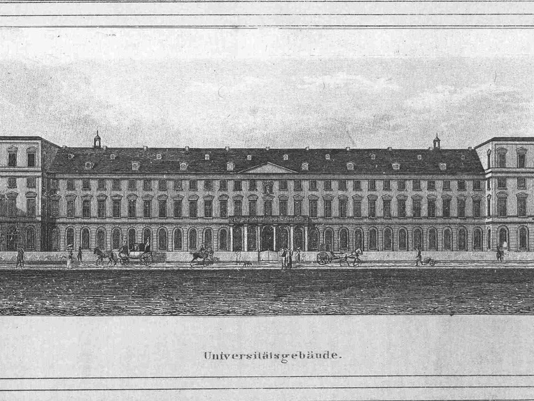 Bonner Universitätshauptgebäude im Jahr 1822