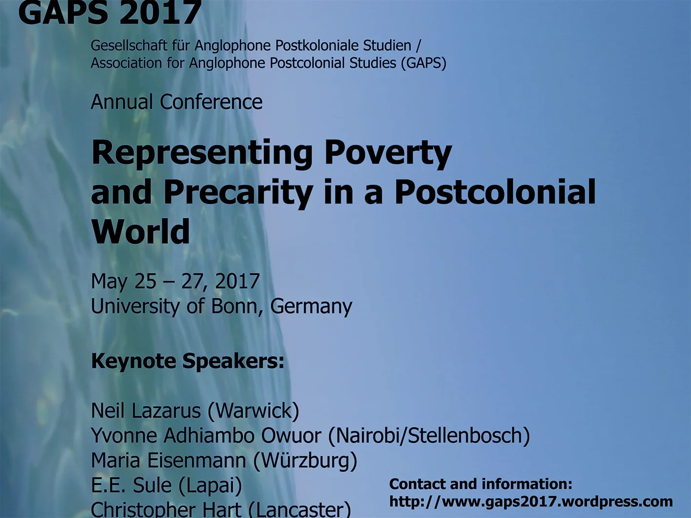 Die Konferenz „Representing Poverty and Precarity in a Postcolonial World“