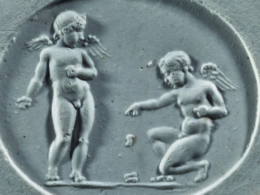 Spielende Kinder in der Antike