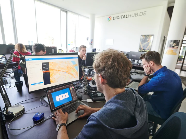 Blick in die Räume des Digital Hub Region Bonn: