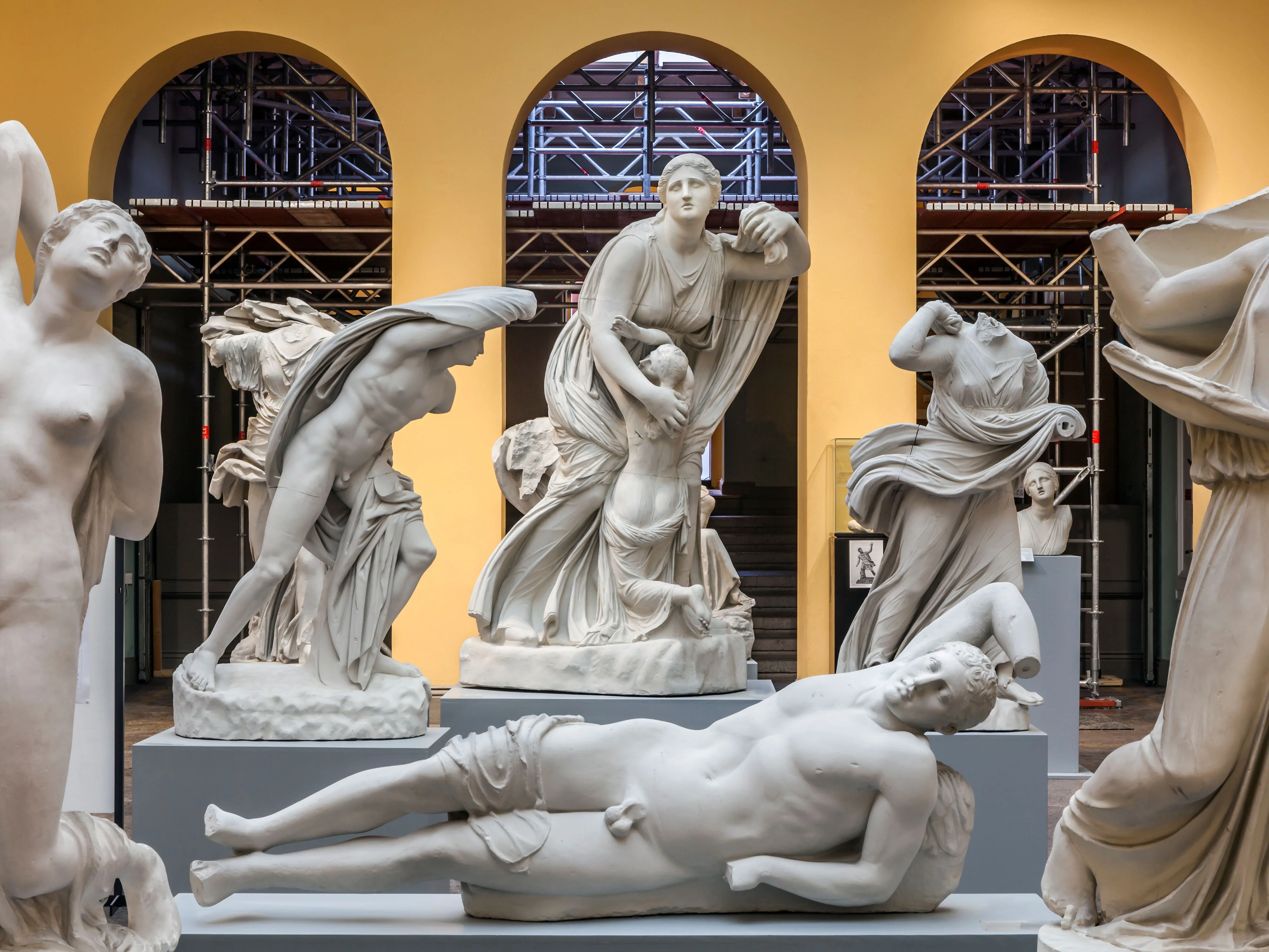 Gerüst im Akademischen Kunstmuseum der Uni Bonn