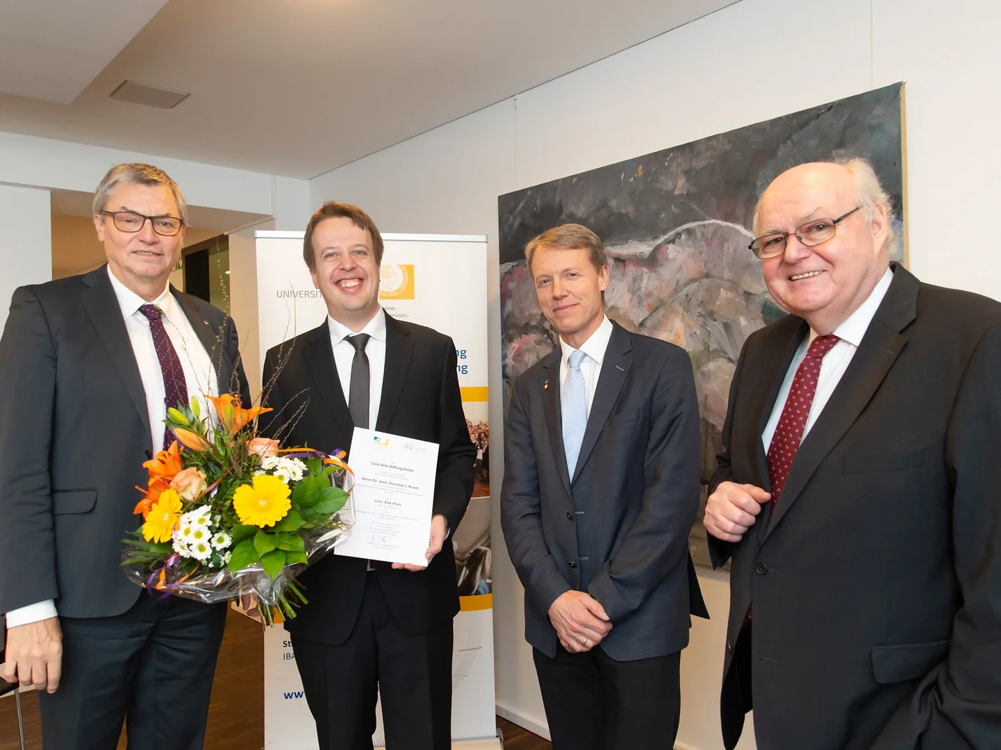 Übergabe des Lisec-Artz-Preises im Bonner Universitätsclub (von links):