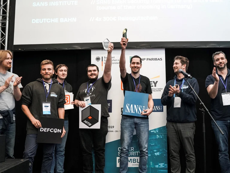 Siegerehrung des Cyber Security Rumbles (von links):