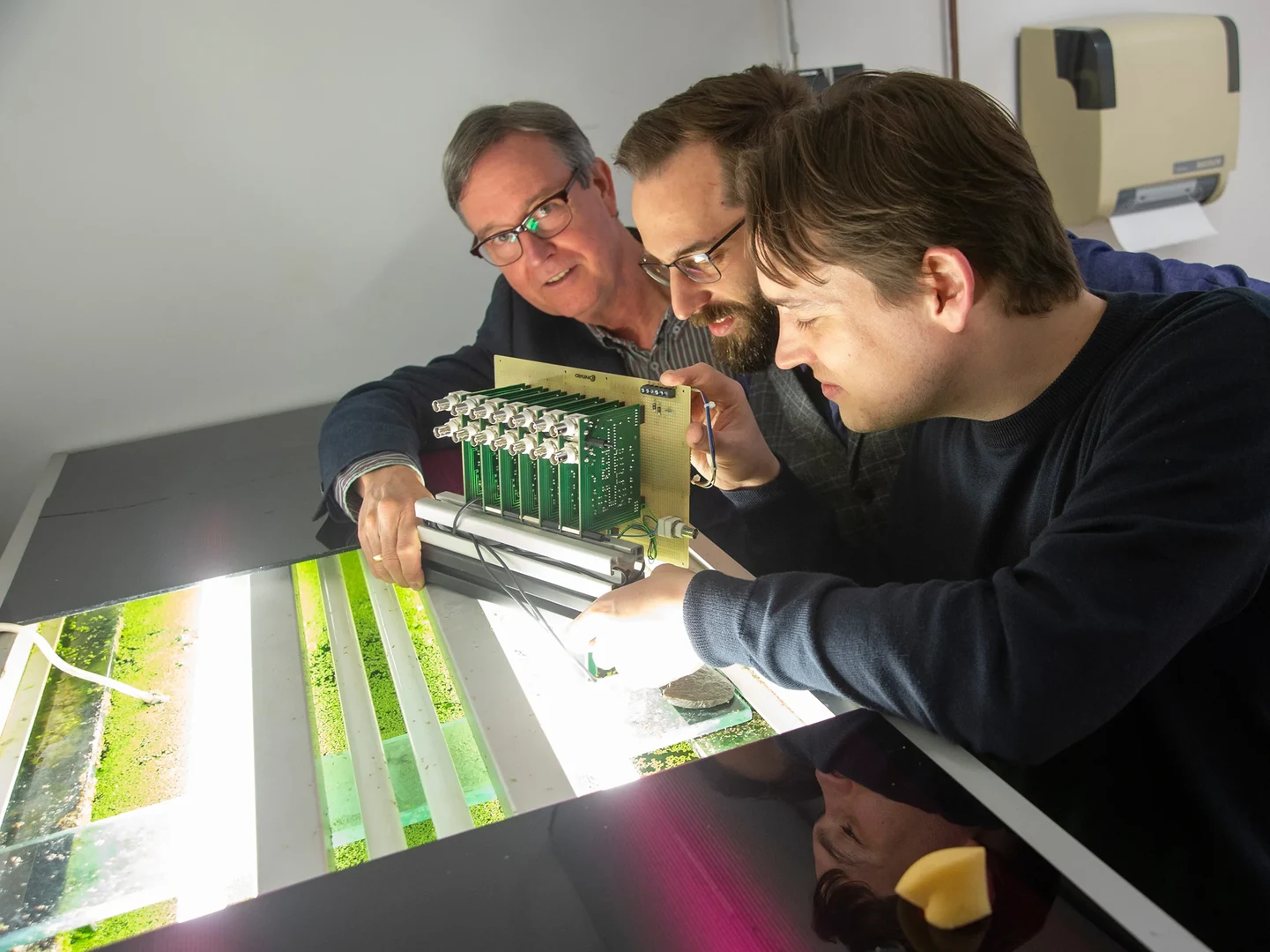 Prof. Dr. Gerhard von der Emde, Dr. Hendrik Herzog und Martin Gottwald (von links)