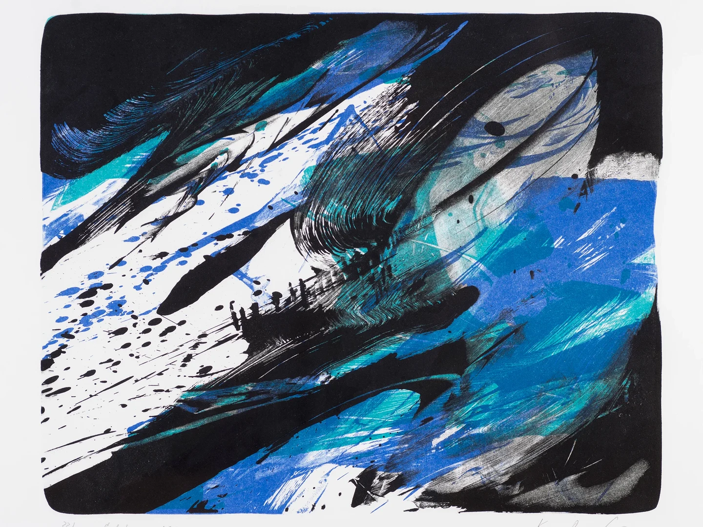 Farblithographie von Karl Otto Götz,