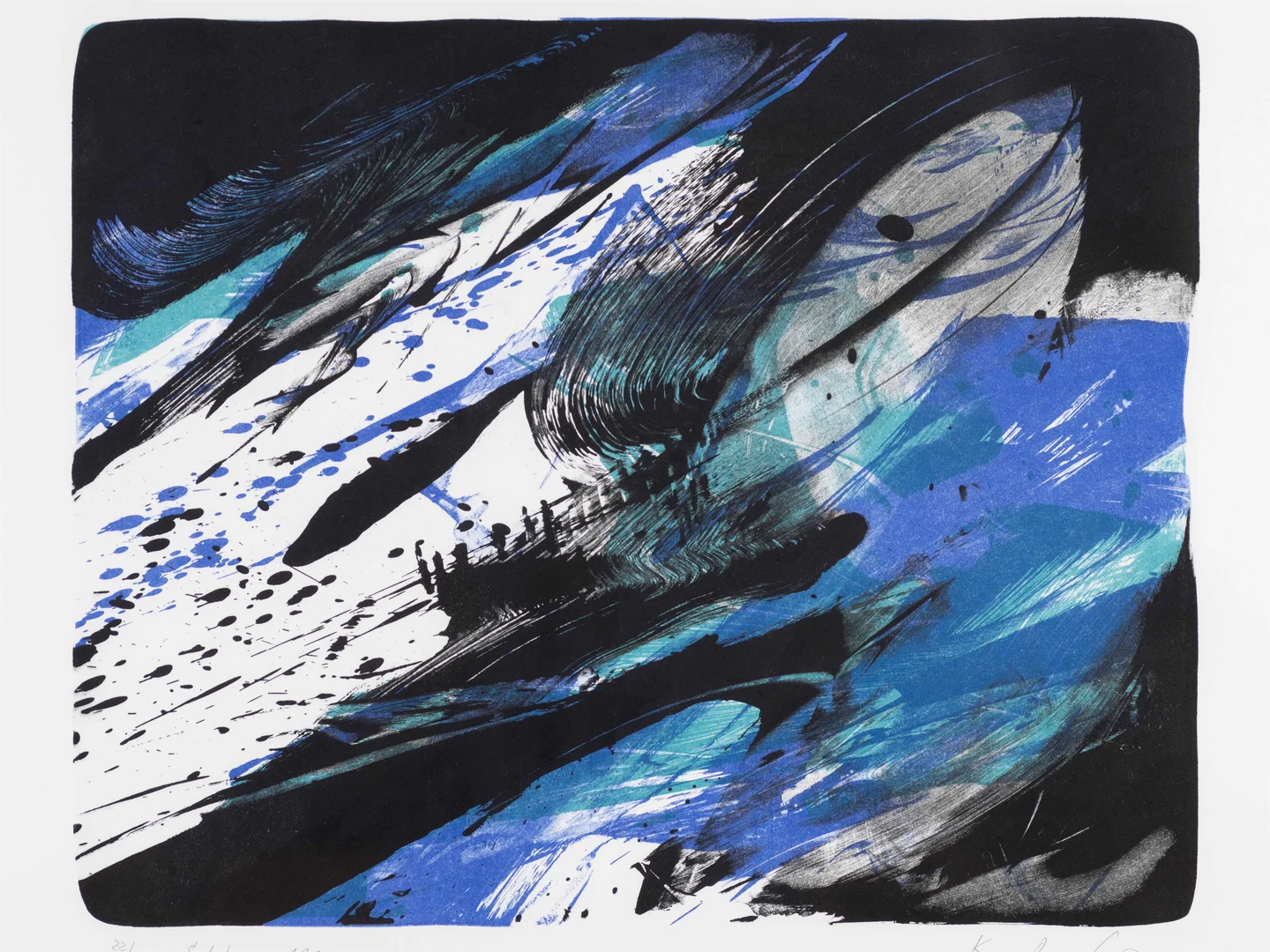 Farblithographie von Karl Otto Götz, Selphen, 1992