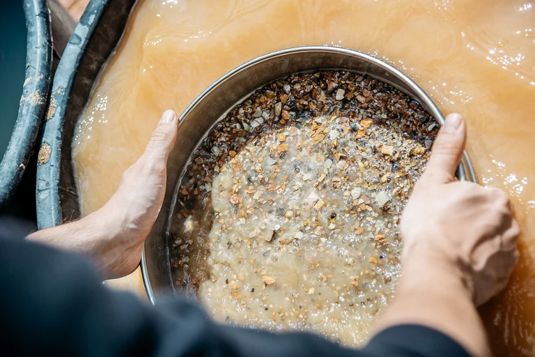 Mittels der Methode des Schlämmens