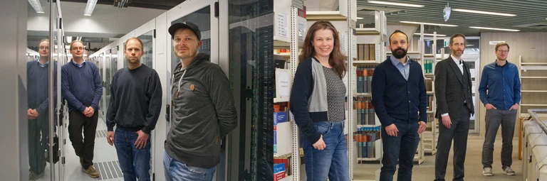 Mitarbeitenden der ULB und des HRZ unterstützen als Servicestelle bei Anliegen rund um  Forschungsdaten: