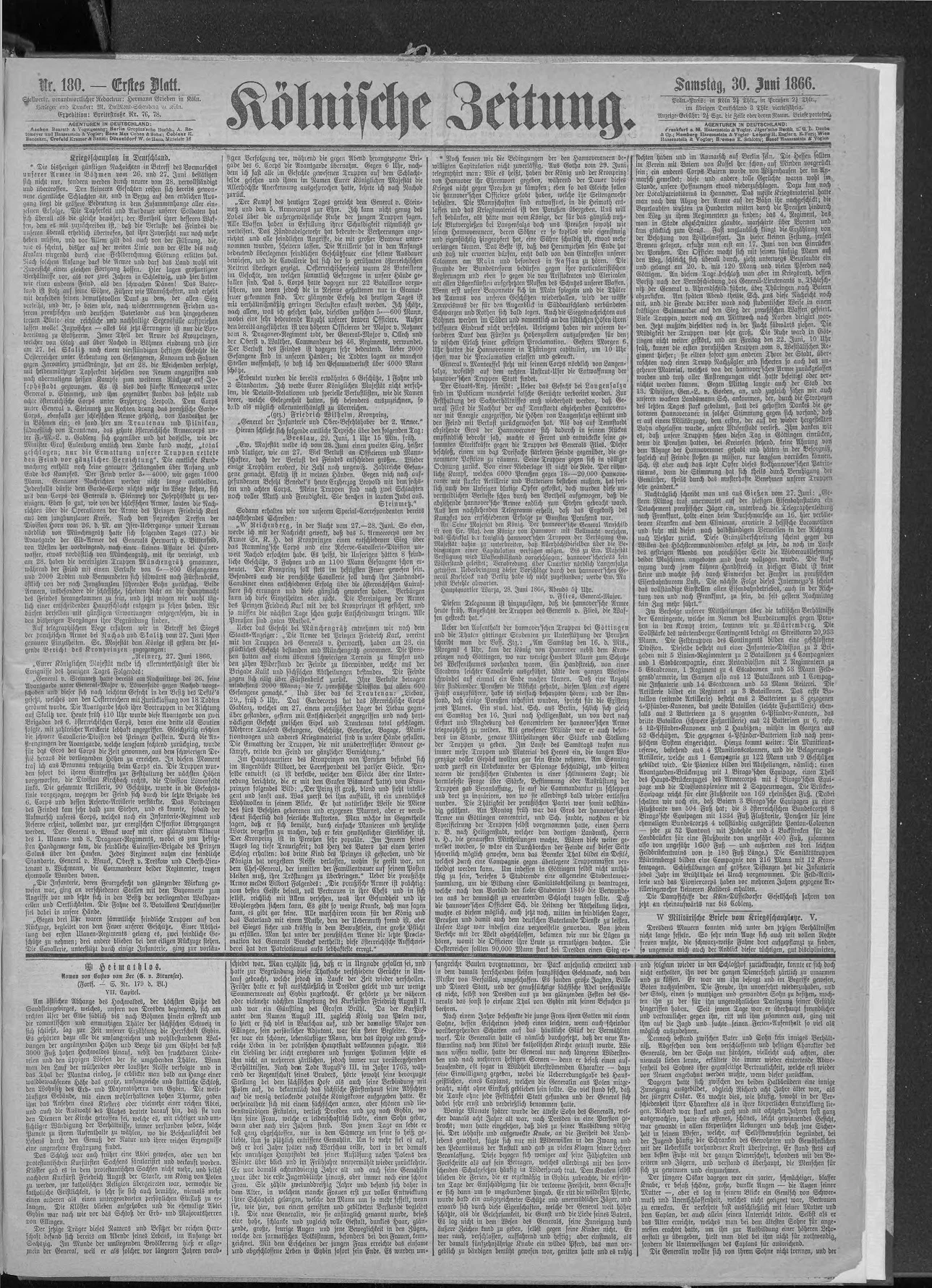 Eine historische Zeitung