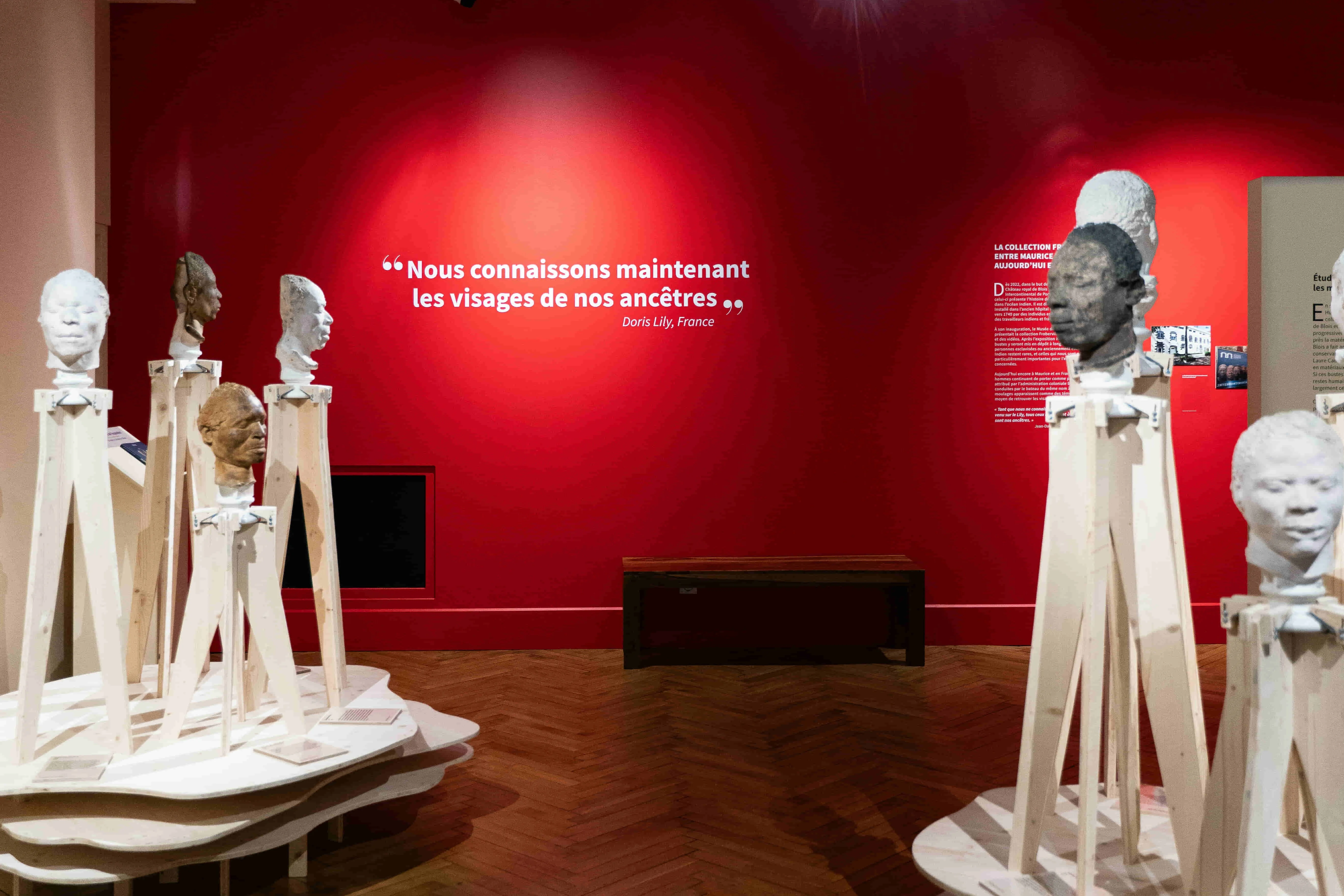 The BCDSS’s exhibition “Faces of Ancestors” in the Château Royal de Blois, France, 2024. 