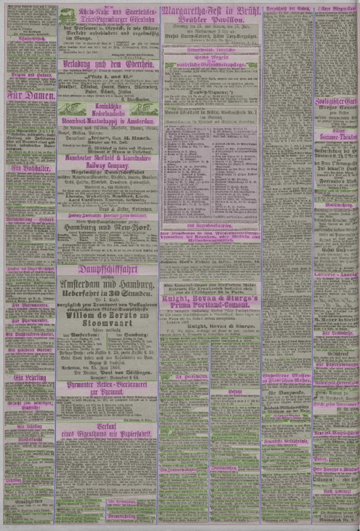 Ad page from the “Kölnische Zeitung.”