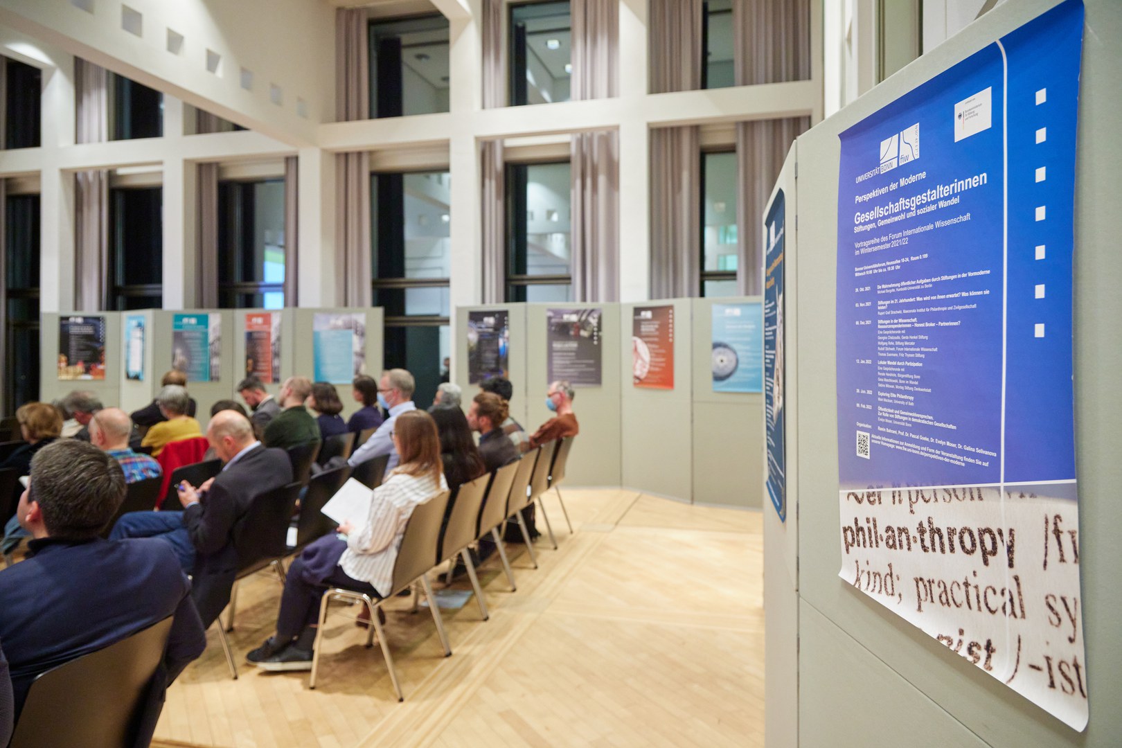 As part of the celebration, there was a poster exhibition on current research topics.
